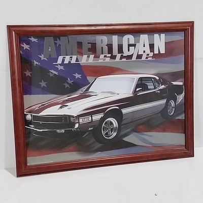 Two American Muscle Car Offset Prins and American Motorbike Offset Print