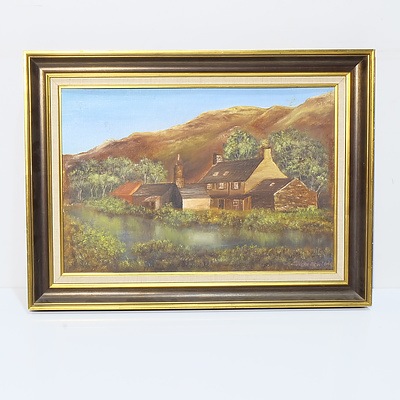 Vern New Old Scottish Cottage 1984 Oil on Board and Two Other Oil on Boards