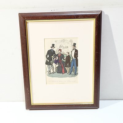 Antiquarian Print of Le Cabinet de Lecture et Le Voleur Réunis