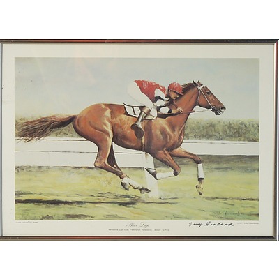 Four Phar Lap Limited Edition Offset Prints of The 1930 Melbourne Cup