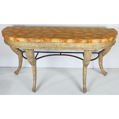 Large Hollywood Regency Style Console Table