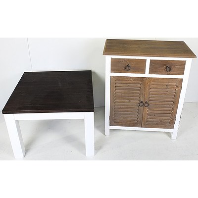 Contemporary Coffee Table and Cabinet