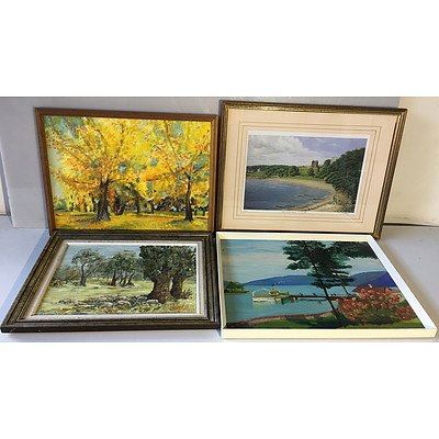 Group of Oil on Boards, Offset Prints, and More