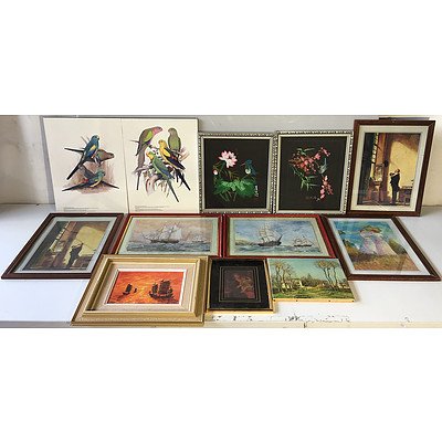 Group of Oil on Boards, Offset Prints, and More