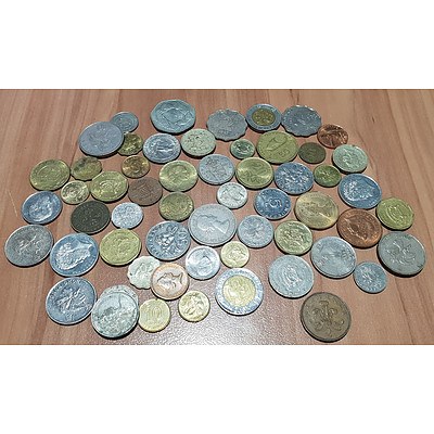 Group of Foreign Coins Including Coins From Hong Kong, Singapore and More
