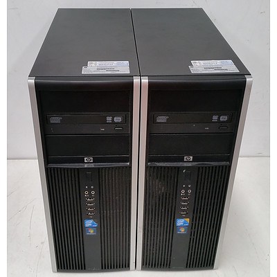 HP Compaq 8000 Elite Convertible Minitower Core 2 Quad (Q9505) 2.83GHz Computer - Lot of Two