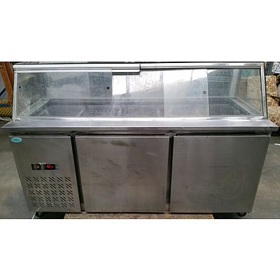 Iceblue Cold Bar Mobile Stainless Steel Refrigerated Display Unit