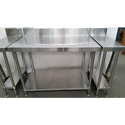 Simply Stainless Commercial Stainless Steel Benches - Lot of Four