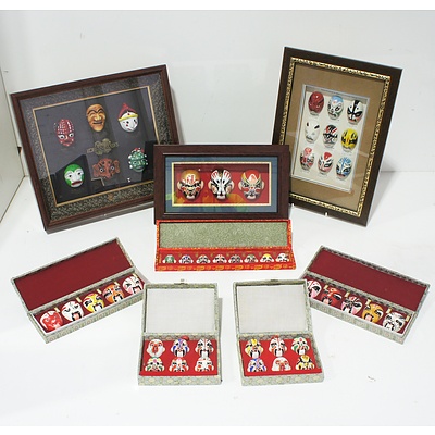 Collection of Chinese Opera and Korean Miniature Masks