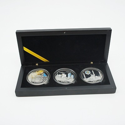 Korean Cufflinks and Tie Clips, Kazakhstani Commemorative Silver Plated Medallions, Jacques Lehman Watch, AND MORE