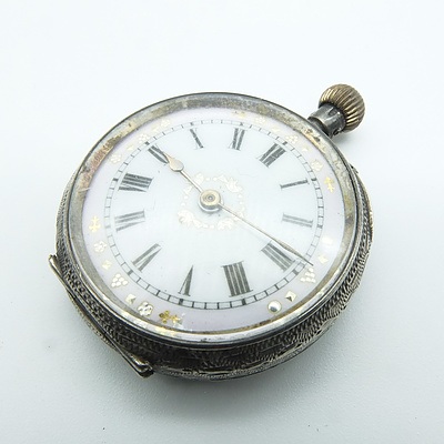 Small Sterling Silver Cased Open Hunters Pocket Watch