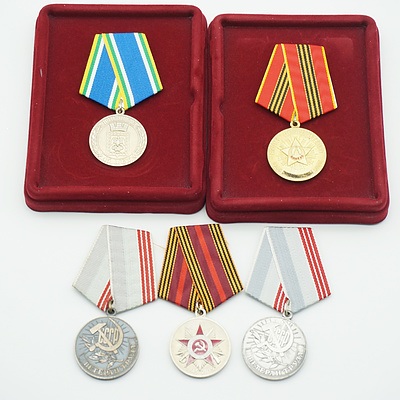 Five Various Russian Medals