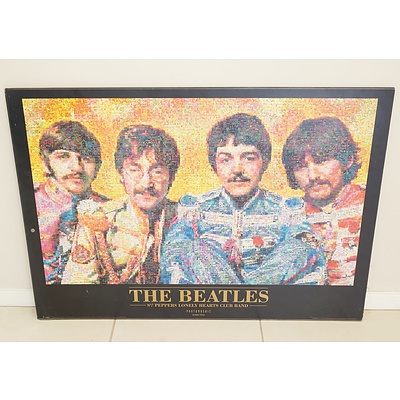 Large Contemporary Beatles Block Mounted Poster