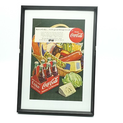 1951 Coca Cola Serve Coke? With Good Things to Eat Advertisement