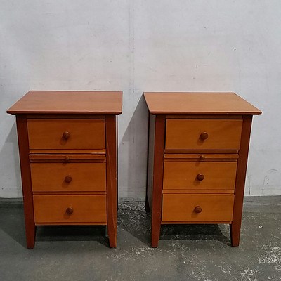 Walnut Veneer Lead Light China Cabinet, Pair of Bedside Cabinets, Sewing Cabinet and More