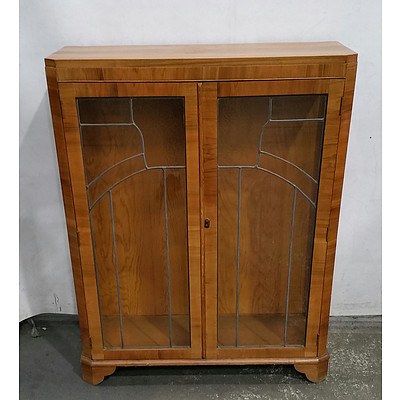 Walnut Veneer Lead Light China Cabinet, Pair of Bedside Cabinets, Sewing Cabinet and More