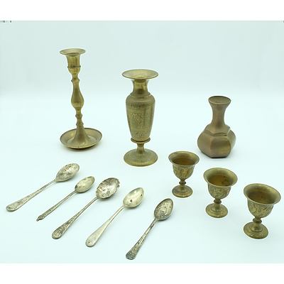 Collection of Brassware and Silverware