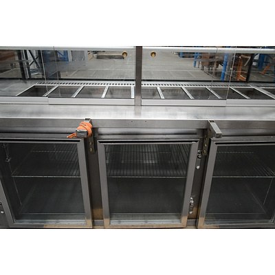 Stainless Steel Refrigerated Bench Sandwich Bar with Under Storage
