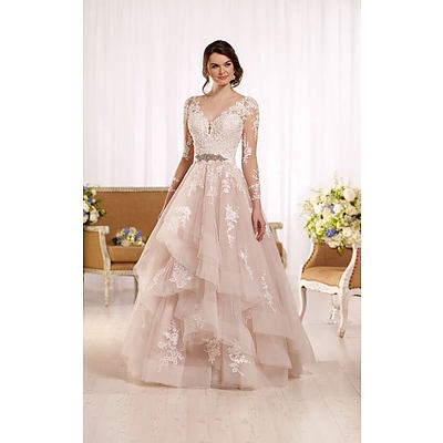 Essence  Sleeved Tulle Wedding Dress - Size 14