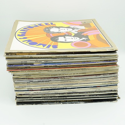 Group of Approximately Fifty Records, Including Simon and Garfunkel, Neil Diamond, Richard Harris and More 