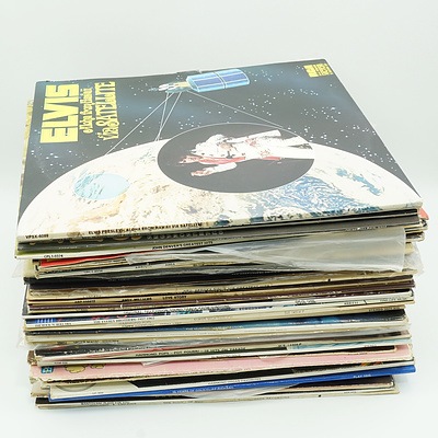 Group of Approximately Fifty Records, Including Elvis , Seekers, John Denver and More 