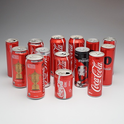 Group of Collectable Coca Cola Cans