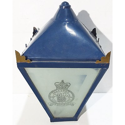 Vintage Lantern Head Decorated with Four Royal Air Force Badges