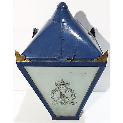 Vintage Lantern Head Decorated with Four Royal Air Force Badges