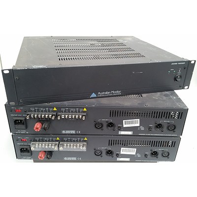 Australian Monitor AMIS 1202P Power Amplifiers - Lot of 3