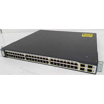 Cisco WS-C3750G-48PS-E V05 Gigabit Switch