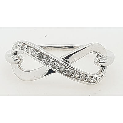 Sterling Silver Diamond infinity ring