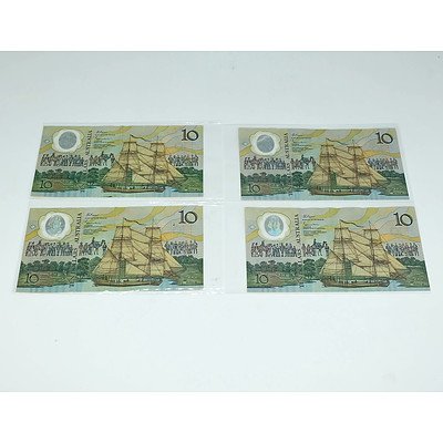 Four Australian $10 Aboriginal Notes