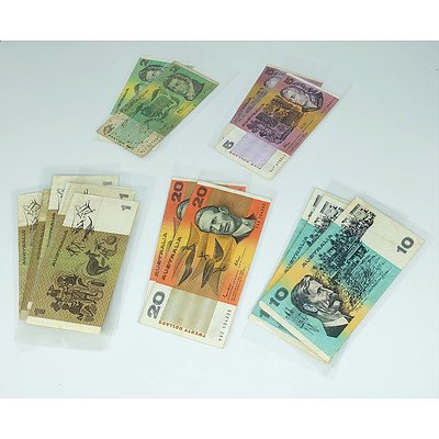 Fifteen Australian Paper Bank Notes