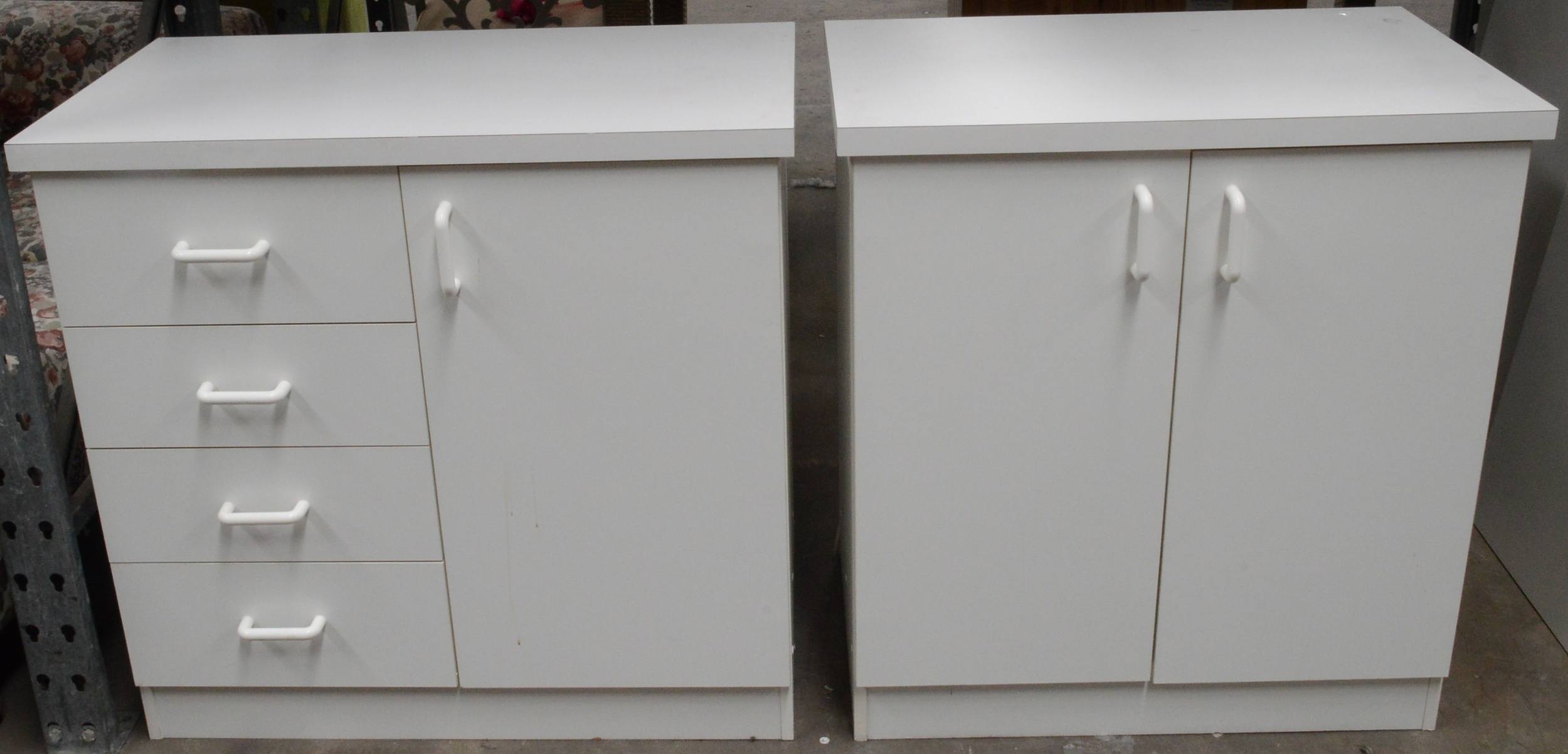 White Melamine Cupboards Lot of Lot 1018523 ALLBIDS