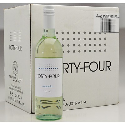 Case of 12x 750ml Bottles Forty Four Moscato - RRP $120