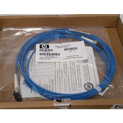 HP QK734A 5 Meter Premier Flex OM4 Fibre Channel Cable - Lot of Four *Brand New