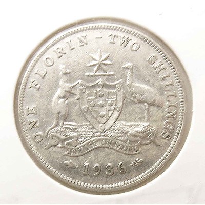 Australia Silver Florin 1936