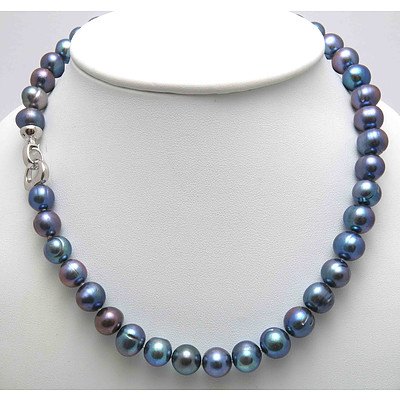 Necklace of large Black Pearls