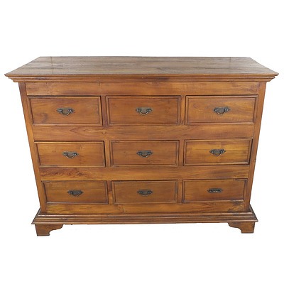Dutch East Indies Colonial Style Solid Wood Chest of Drawers Late 20th Century