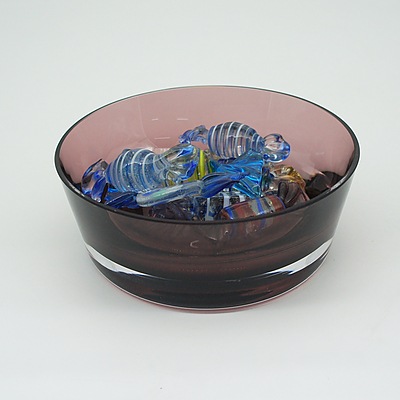 Villeroy & Boch Purple Table Bowl and Assorted Glass Lollies