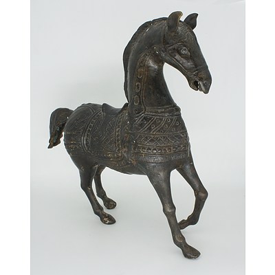 Middle Eastern Cast Metal Horse