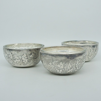 Three French SIOM Silver Plate Butter Dishes