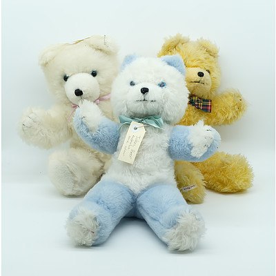Group of Three Rare Teddy Bears Including Jakas Bear, Wendy Bostin and Another