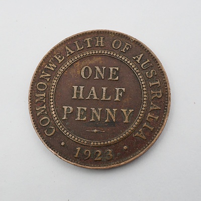 Scarce Commonwealth of Australia 1923 Half Penny