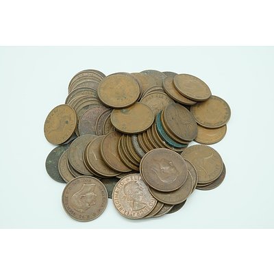 Seventy Five George VI Australian Pennies