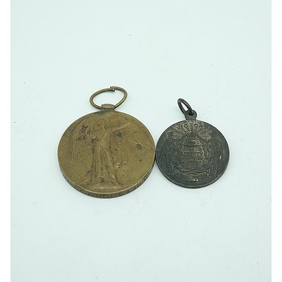 1914-1919 Medal and a WW1 Peace Medal