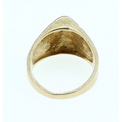 14ct Yellow Gold Dress Ring With Colourless Gems