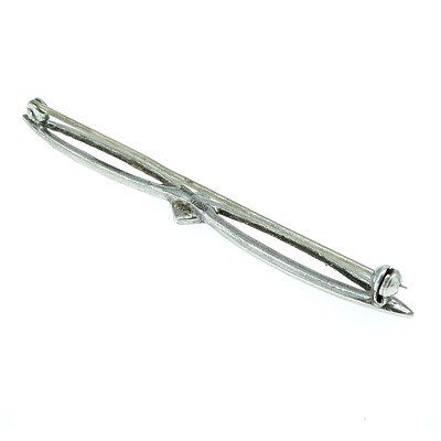Sterling Silver and Marquite Bar Brooch