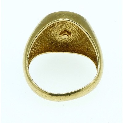18ct Yellow Gold and Enamel Gentlemans Masonic Signet Ring