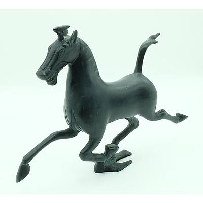 Modern Chinese Cast Metal Han Style Flying Horse